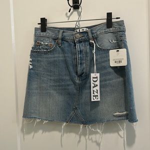 Daze denim lovergirl high rise skirt